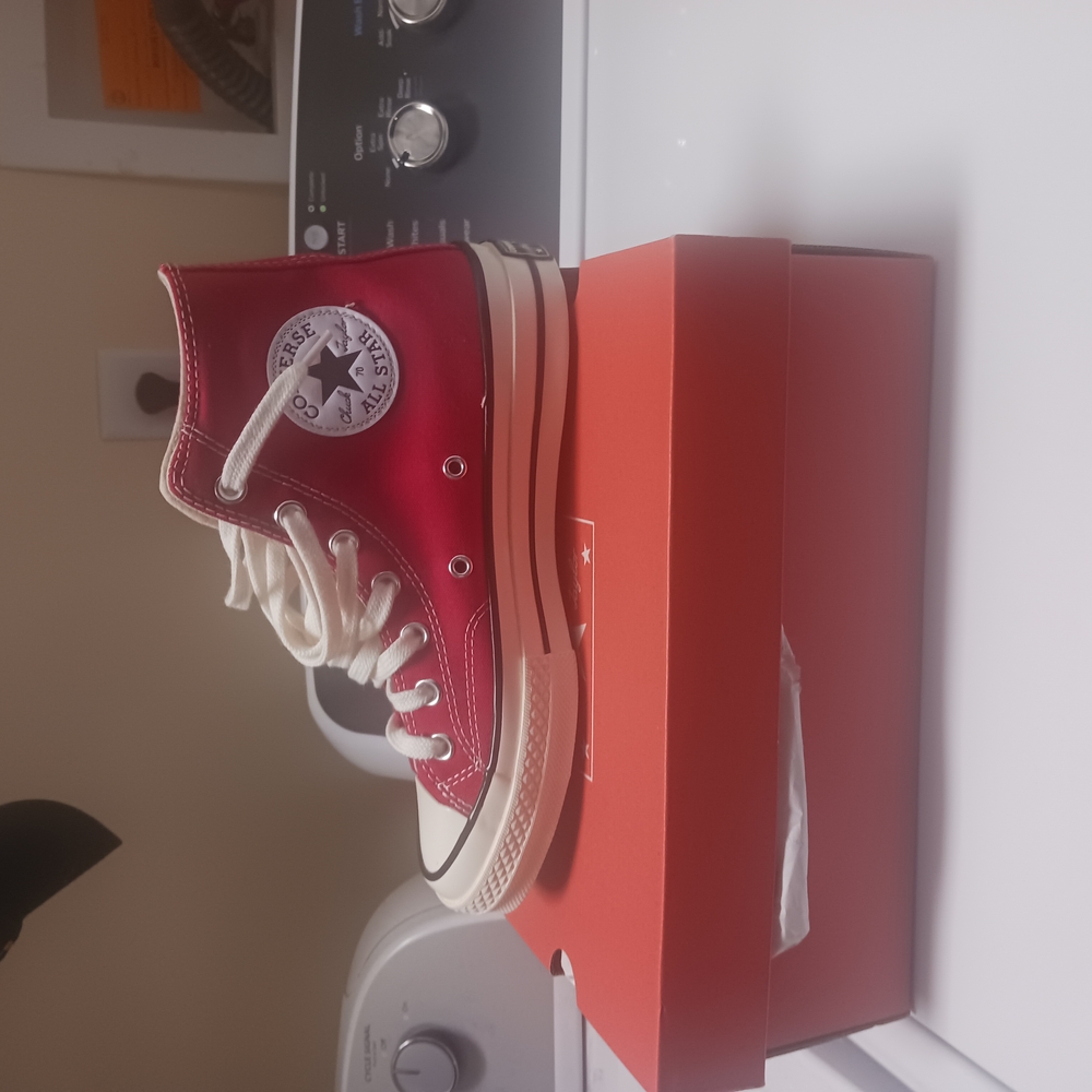 Converse 70 Red High-Top Sneakers with White Accents
